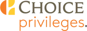 The image shows a logo with "Choice Privileges" in text, featuring a stylized orange and yellow symbol on the left side.